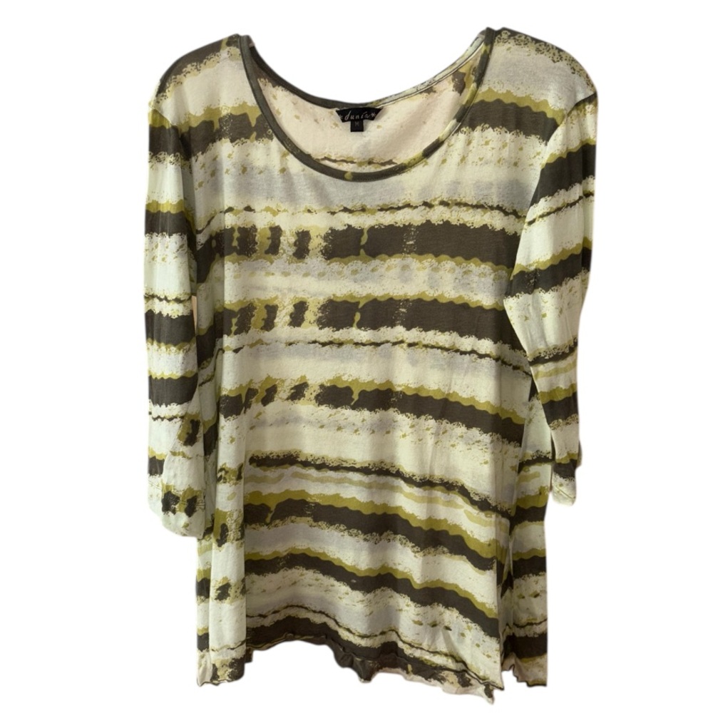 Dunia Green Striped Top